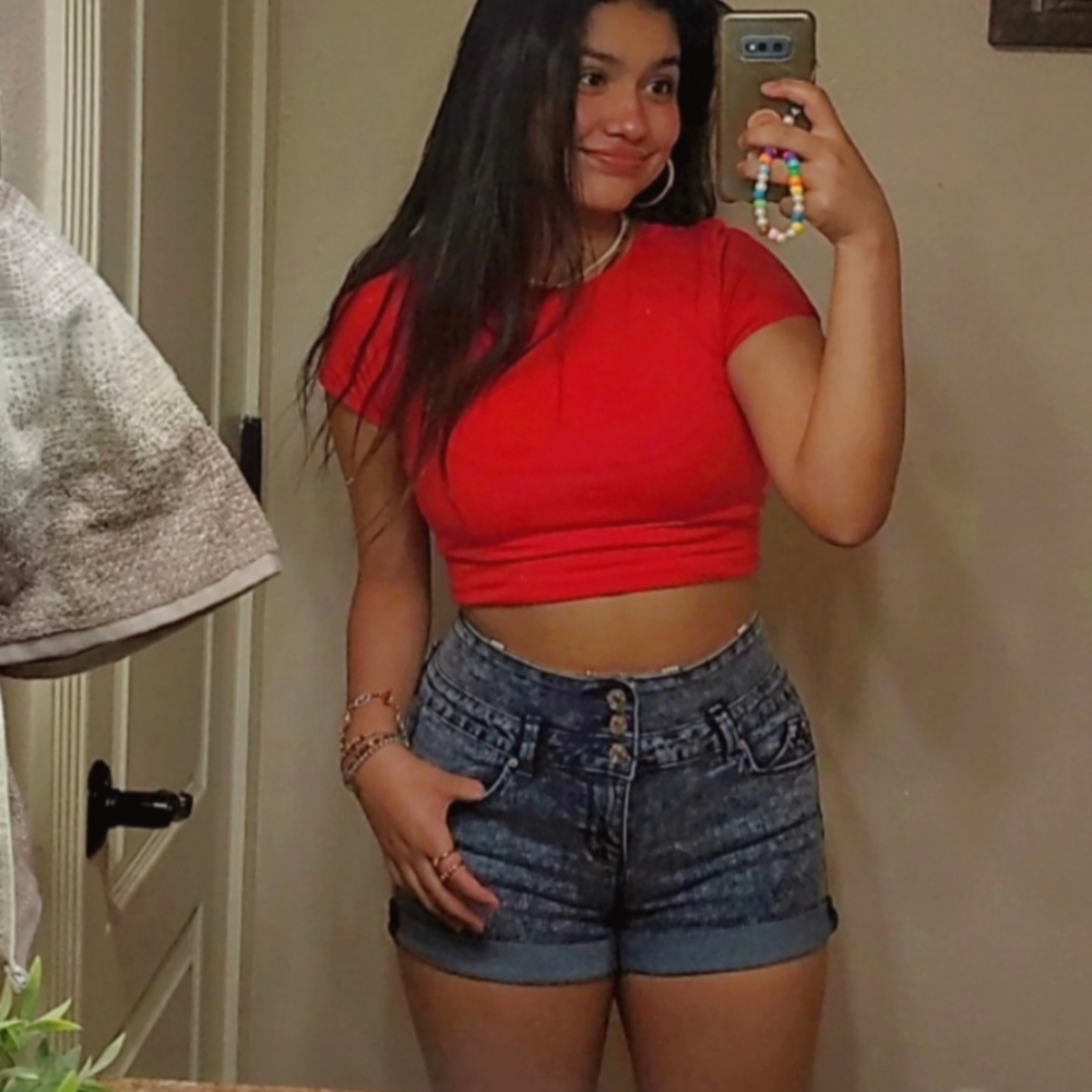 Trendy jean shorts